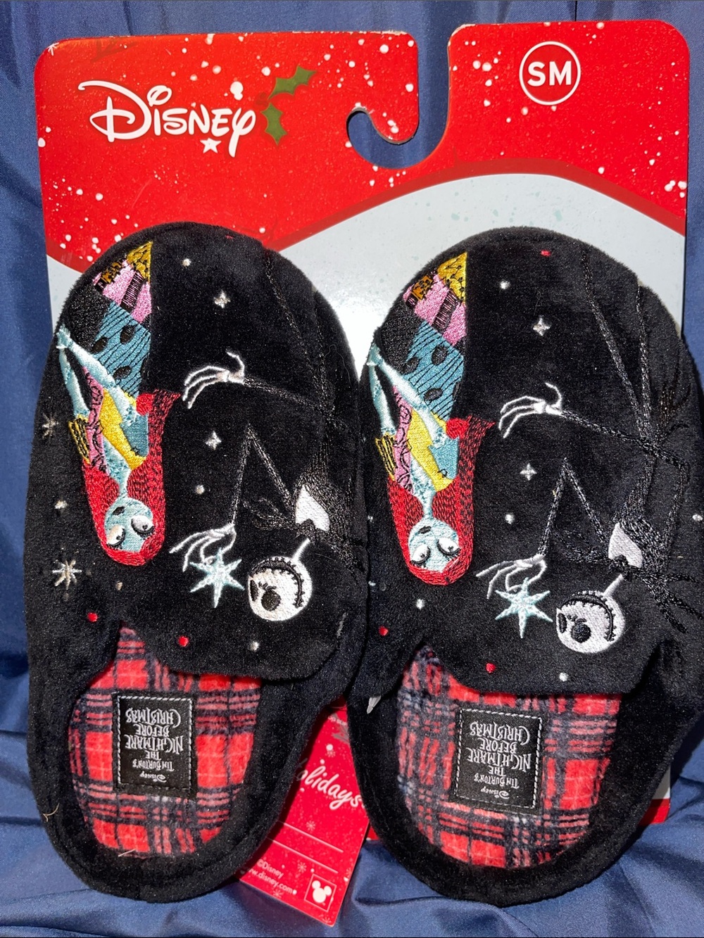 Disney Black Jack Skellington & Sally Women's Slippers